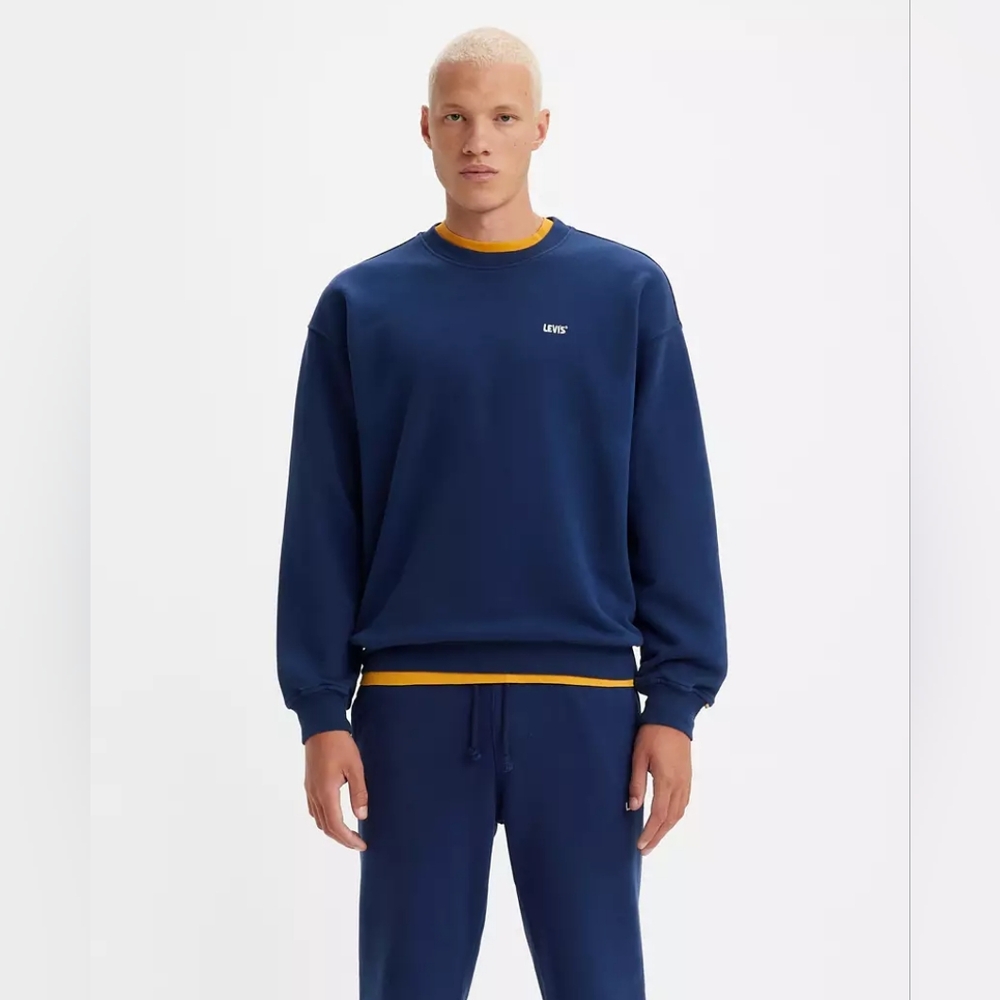 Levis Goldtab Crewneck Sweatshirt Medieval Blue Size XS